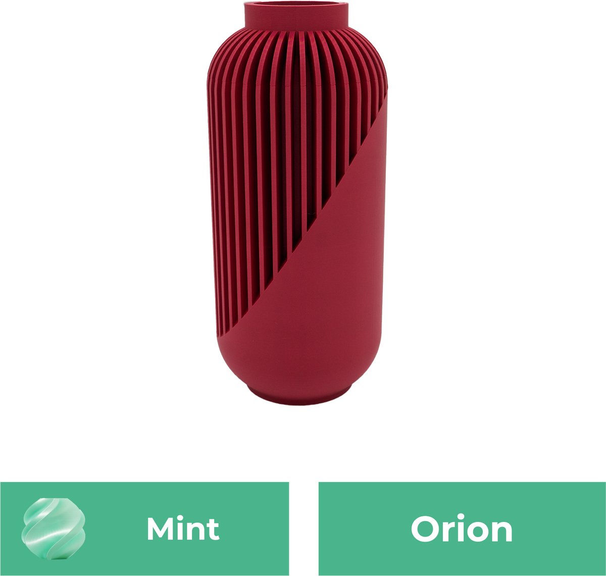Lovora Orion moderne vaas – Decoratieve vaas - Mint - 3d geprinte vaas – geschikt voor droogbloemen - 30CM