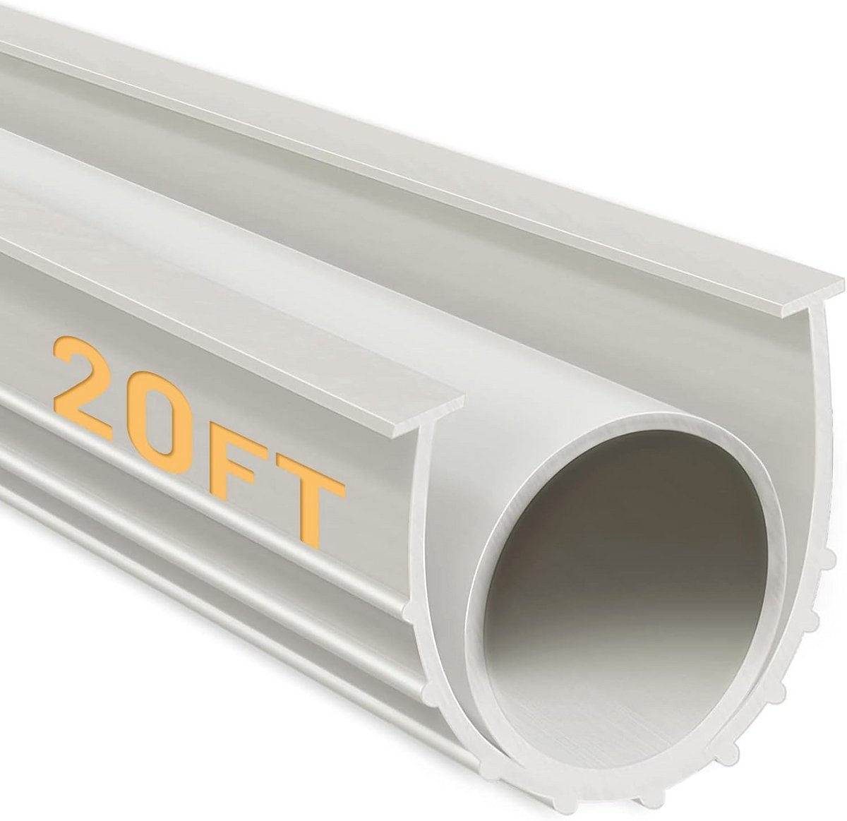 Universele Garagedeur Afdichtingen voor Weer en Koude - Rubber Drempelbuffer 6m Wit