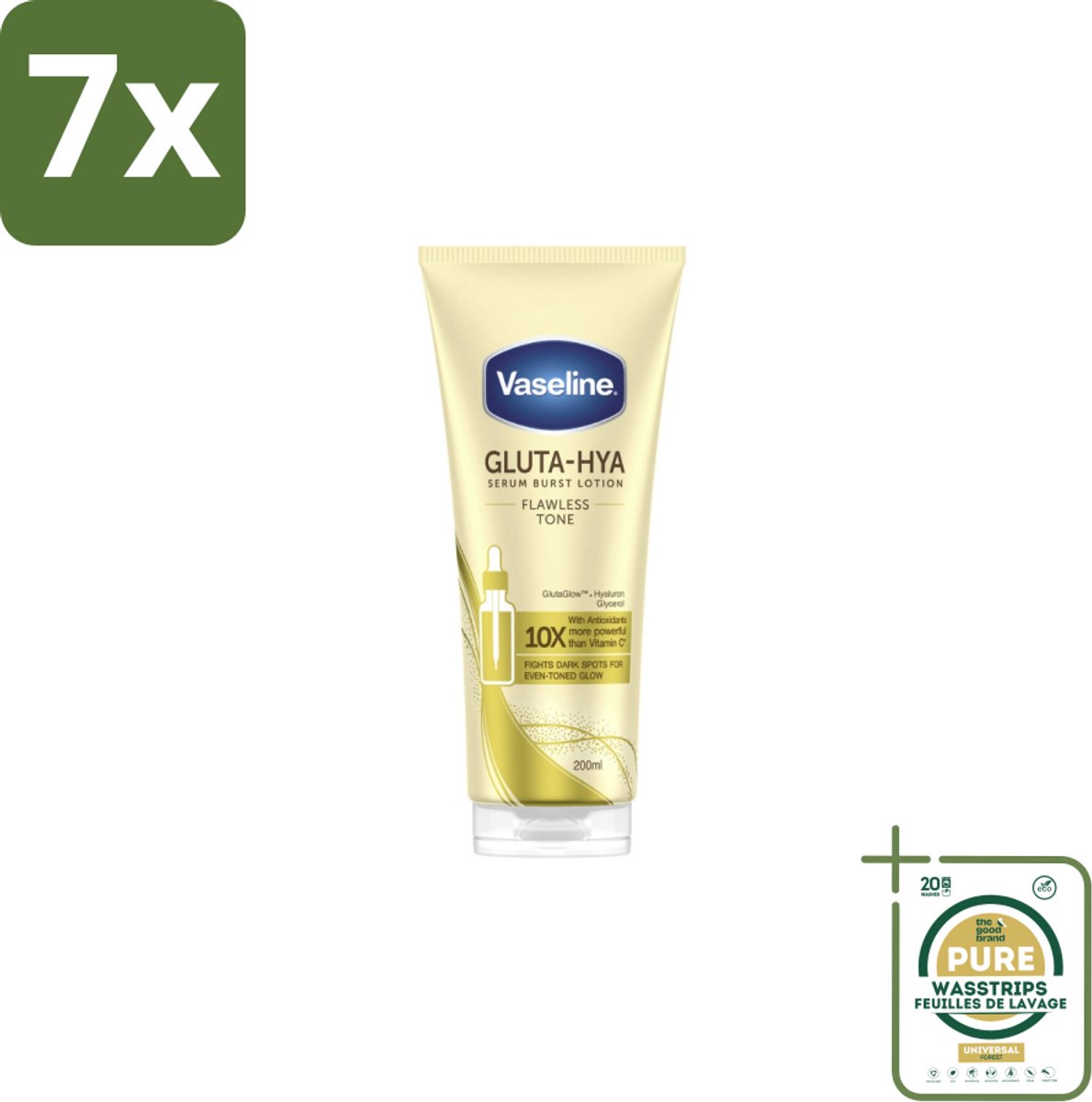 7 x Vaseline – Gluta-Hya Serum – Flawless Glow – 200 ml - Grootverpakking - Koffiezetapparaat