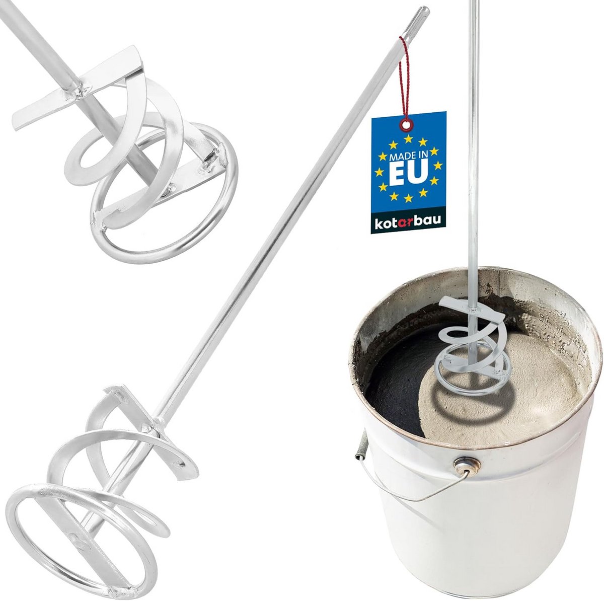 Metselmixer Spiraalmixer 100mm voor Cementpleister Gips en Verf