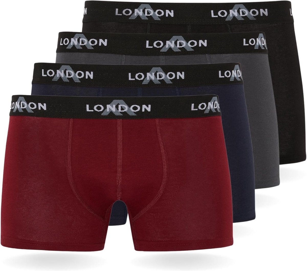 FM London heren Hipsters FM London (4/8-Pack) Mens Boxers, Classic Dark (4 Pack), L
