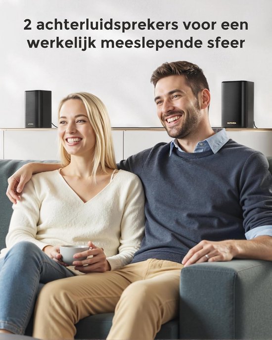 ULTIMEA 5.1.2 Soundbar met Dolby Atmos, Surround Sound System voor TV met 2 Surround Speakers, App Bediening, Soundbar voor TV met Subwoofer voor Home Theater, BT 5.4, HDMI eARC, Skywave F40 Boom van Ultimea — afbeelding 4