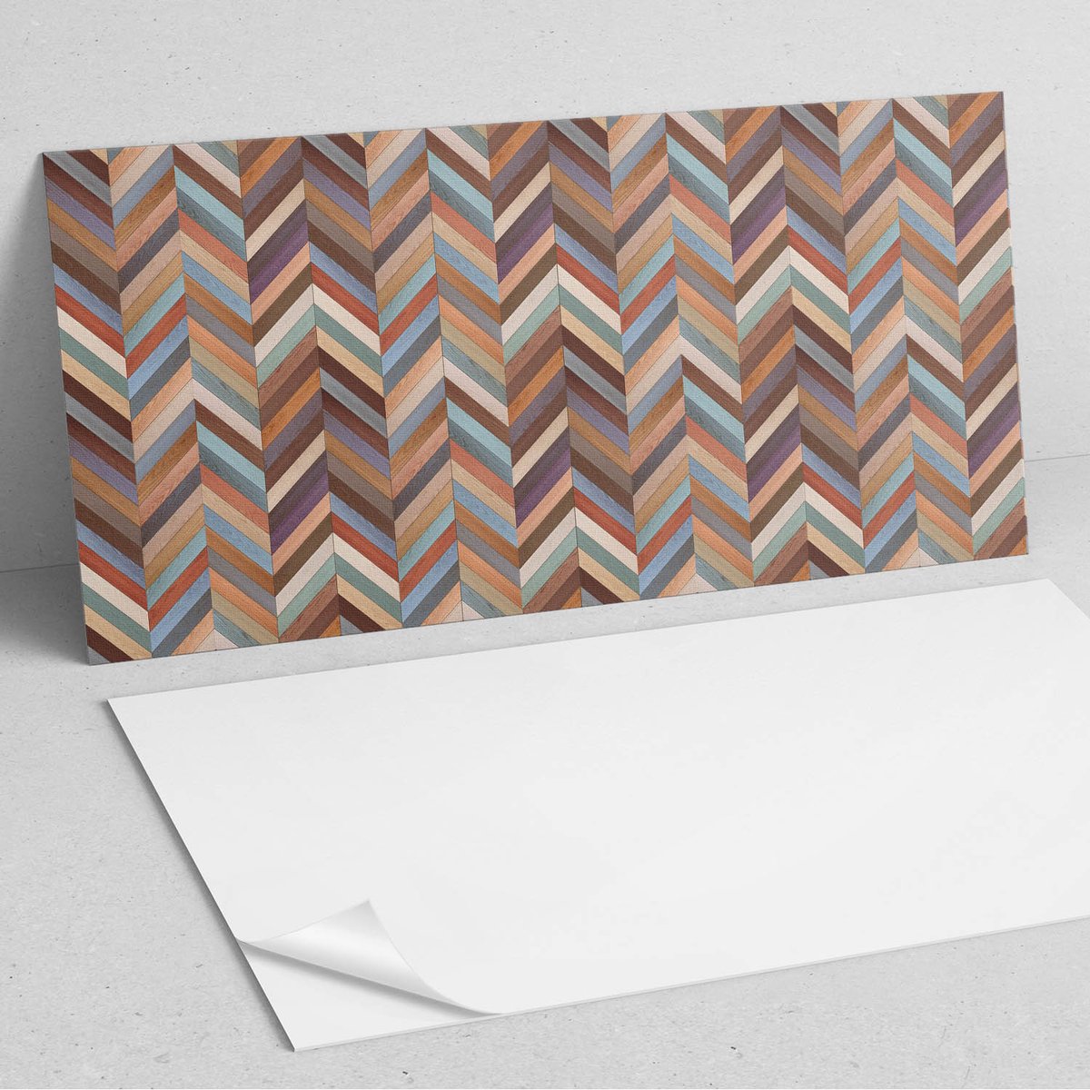 Coloray Wandpanelen Zelfklevend - Visgraatpatroon in het hout PVC Wandpanelen - 120 cm x 6