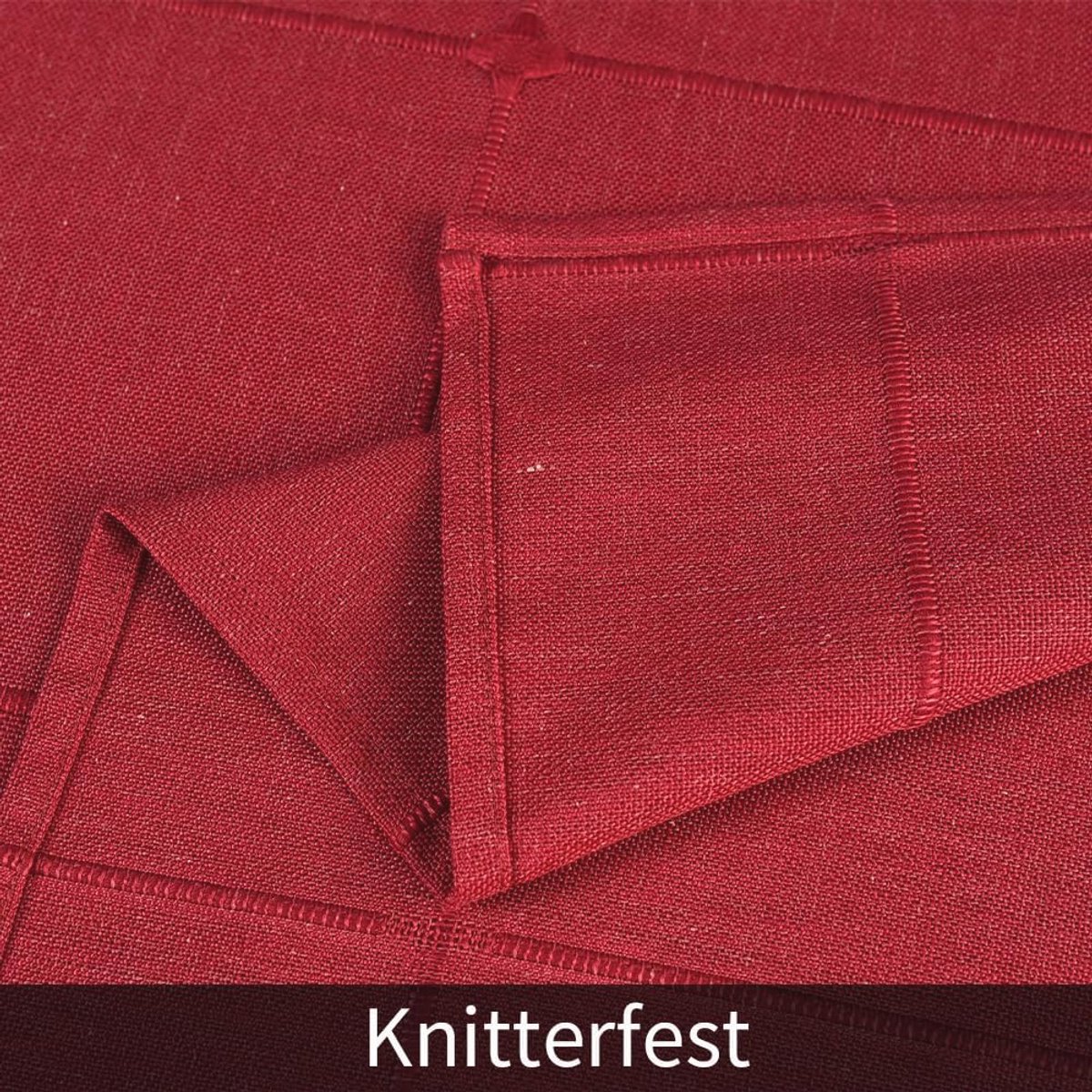 Afwasbaar Rood Linnen Tafelkleed 135 x 135 cm voor Binnen en Buiten