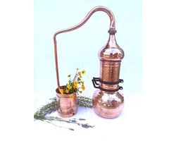 Koperen distilleerketel voor het distilleren van aromatische planten, 15 liter