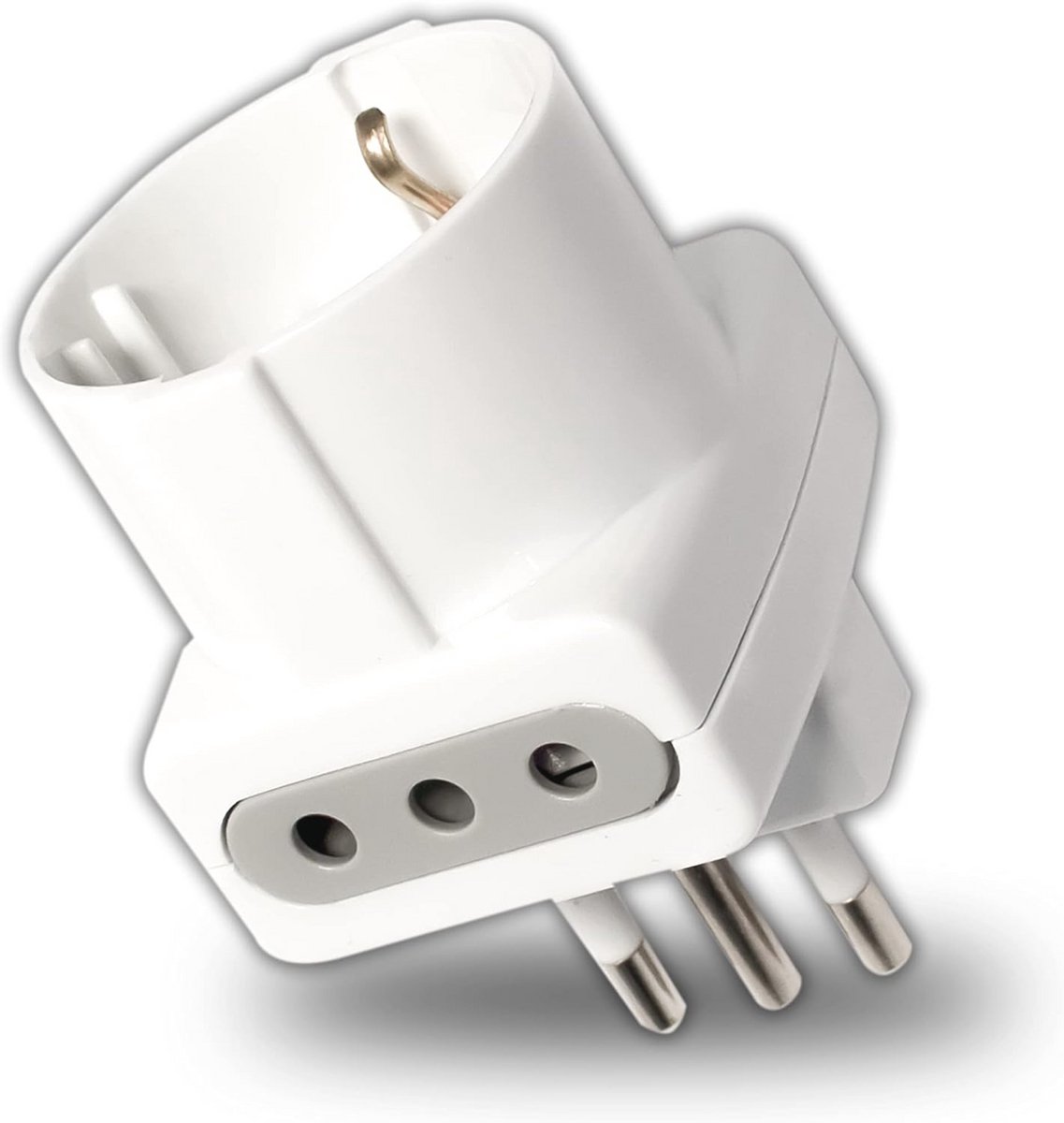 Meervoudige stekkeradapter met 3 stopcontacten en Schuko-stekker - 10 A - Wit