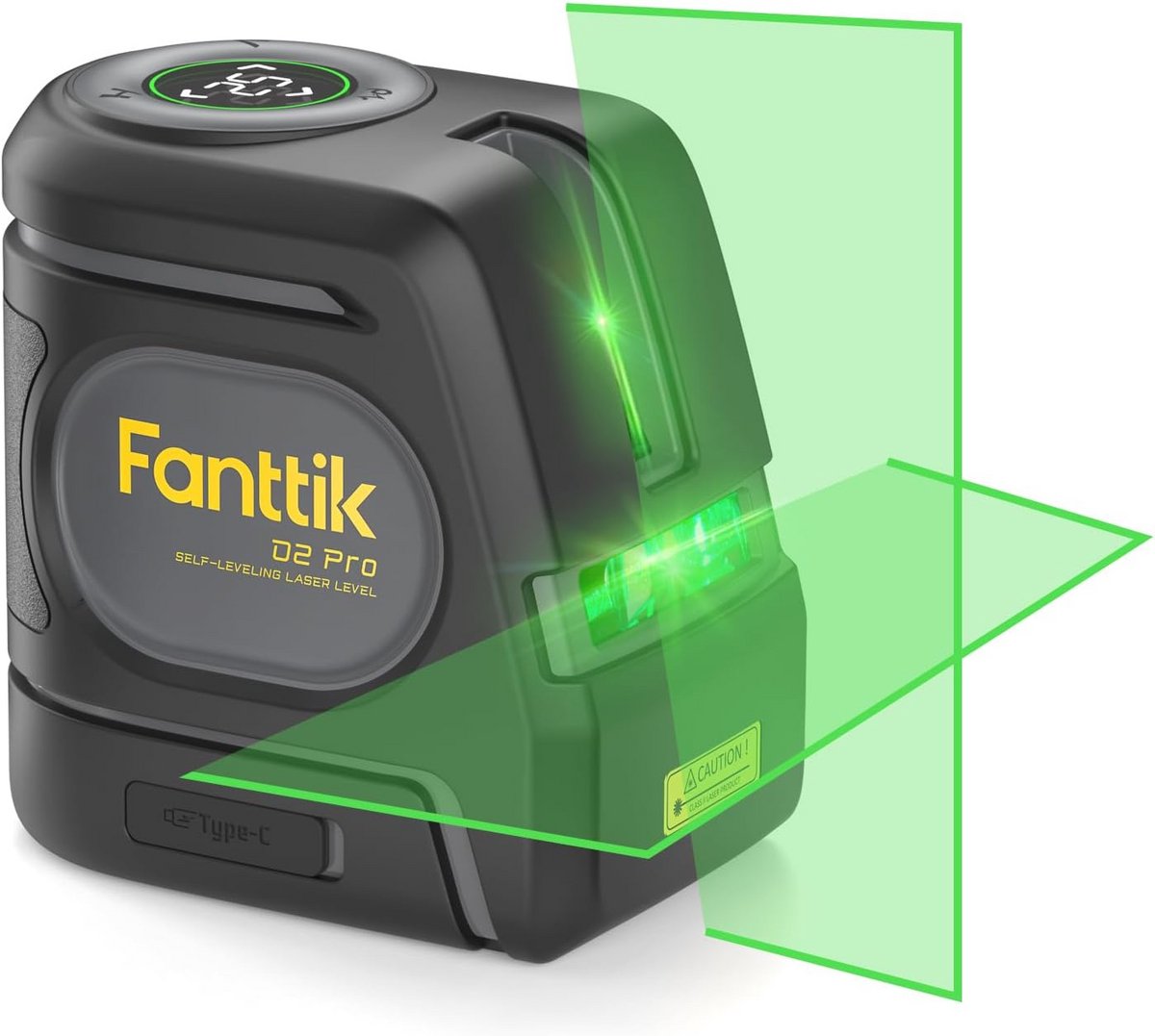 Zelfnivellerende kruislijnlaser met LED-scherm en USB-oplaadfunctie