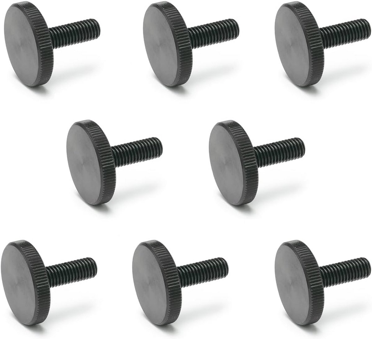 Platte kartelschroeven DIN 653 M6 | 8 stuks | Gepolijst staal | Schroefdraad M6x30