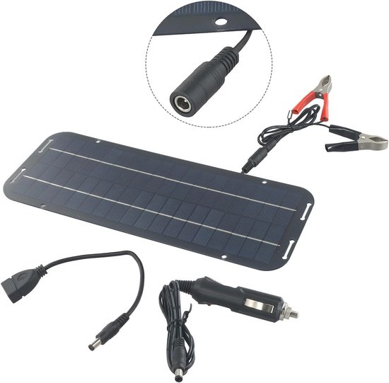 60W Zonnepaneel 12V Trickle Acculader voor Auto, Boot en Camper - Waterdicht en Efficiënt — afbeelding 4