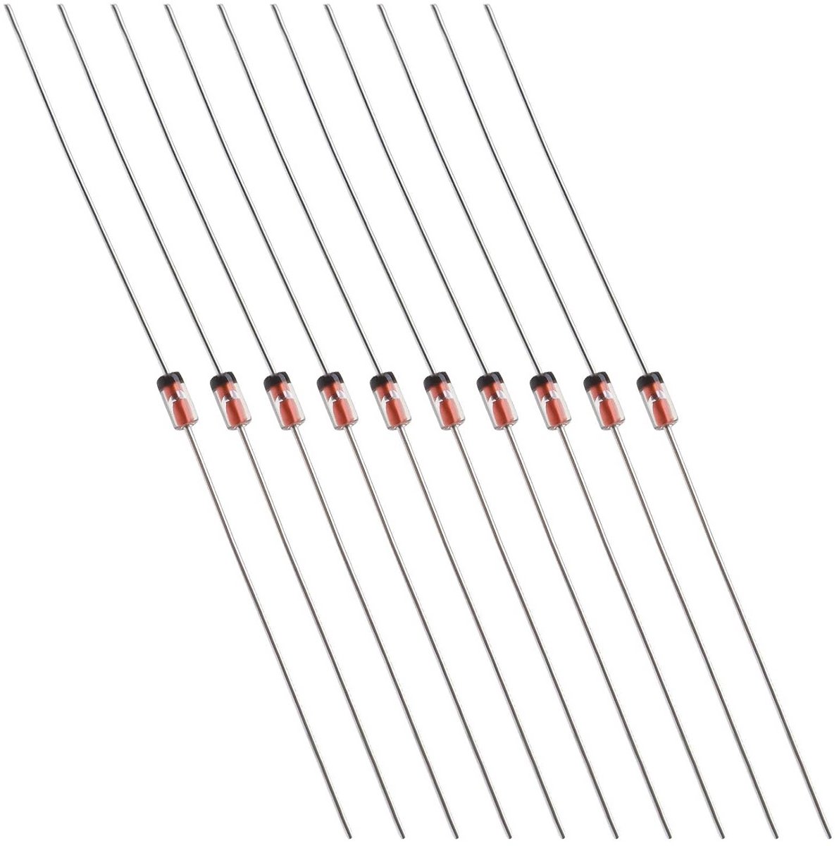 50 Stuks Germanium Diodes 50mA 65V voor Elektronische Toepassingen