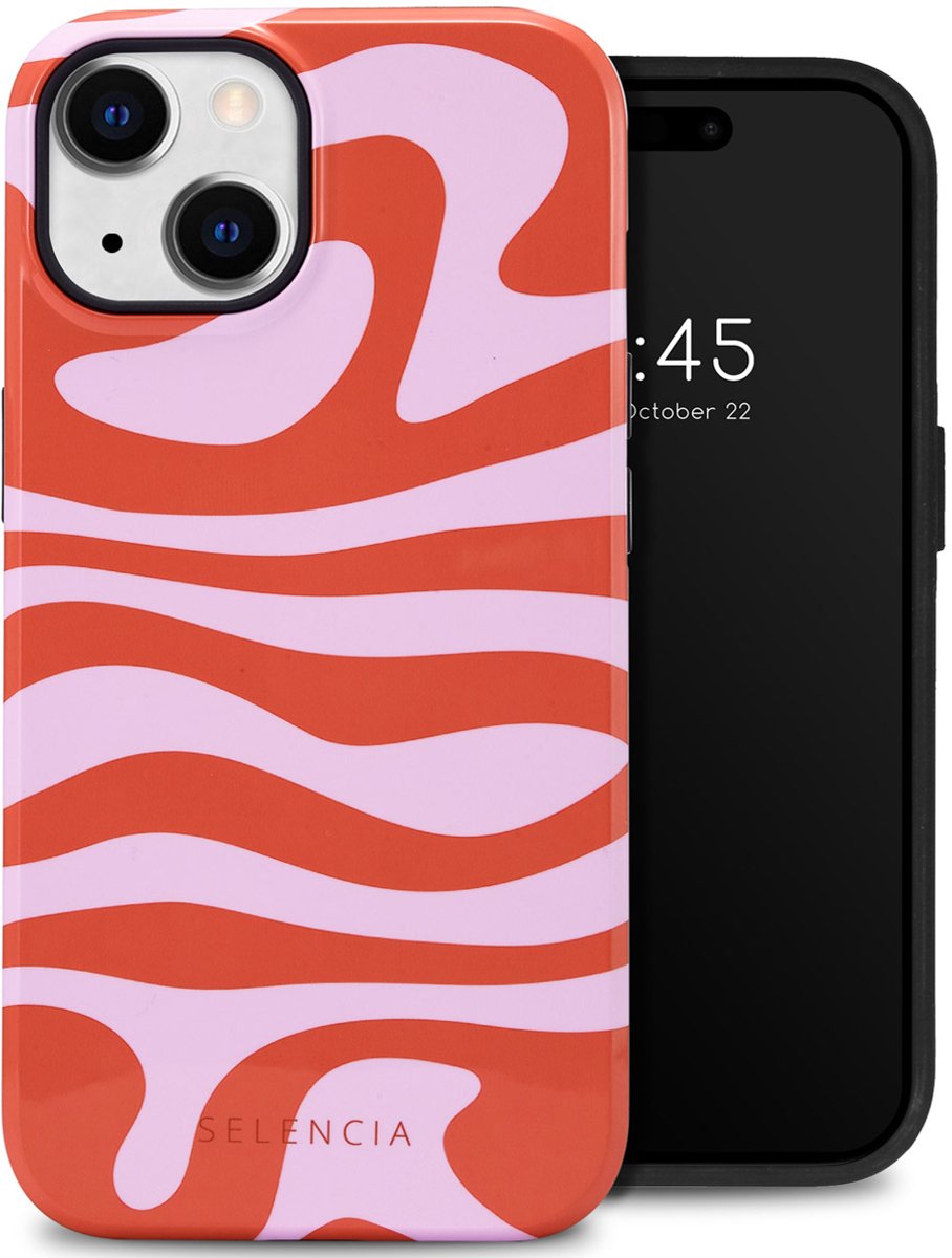 Selencia Hoesje - Geschikt voor Apple iPhone 14 - Backcover - Dream Swirl Pink