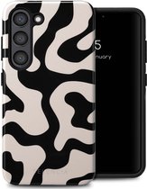 Selencia Hoesje - Geschikt voor Samsung Galaxy S23 - Backcover - Art Wave Black