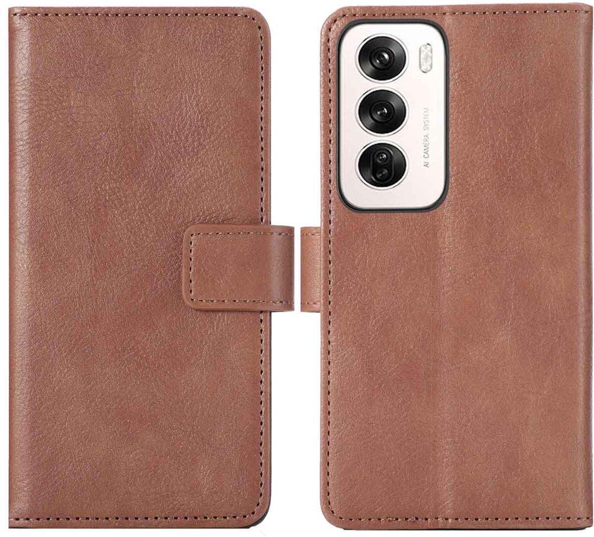 imoshion Hoesje - Geschikt voor Oppo Reno 12 - Luxe Bookcase - Bruin