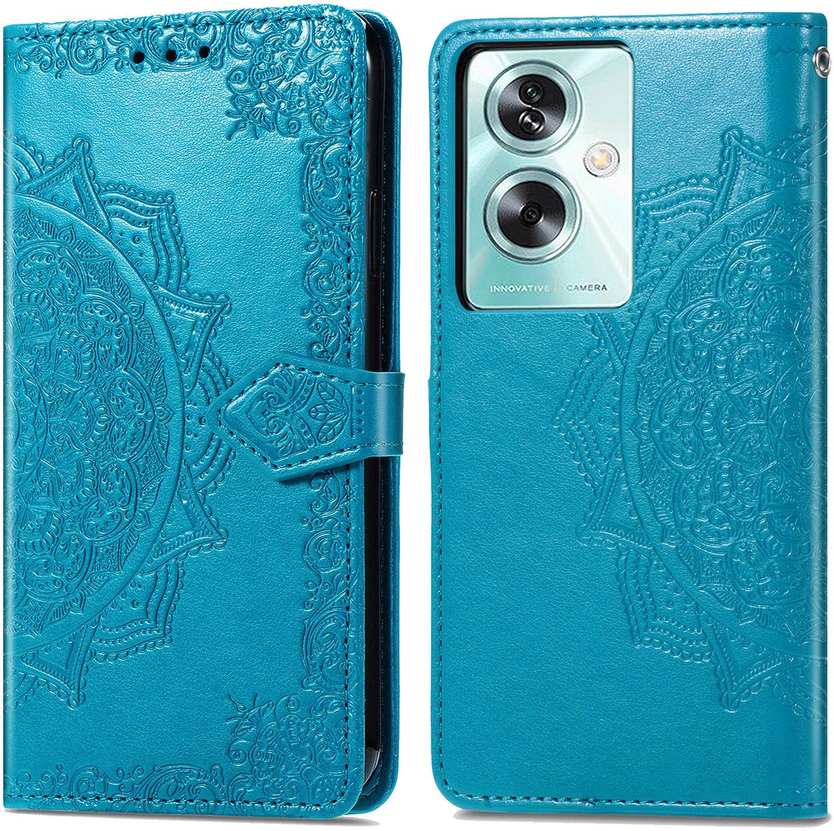 imoshion Hoesje - Geschikt voor Oppo A79 - Mandala Bookcase - Turquoise