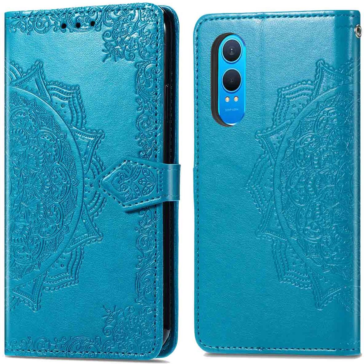 imoshion Hoesje - Geschikt voor OnePlus Nord CE 4 Lite 5G - Mandala Bookcase - Turquoise
