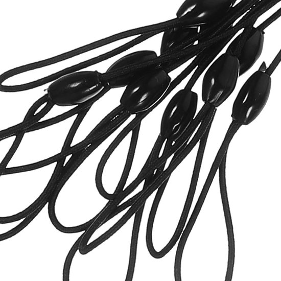 Allecta - Set van 10 draagriemen met veertouw voor stylus pen - Doodle string pin - Mobiele telefoon accessoire — afbeelding 5