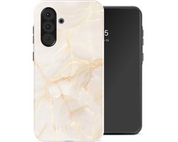 Coque Selencia pour Samsung Galaxy A36/A56 - Coque arrière éclatante - Marbre beige doré