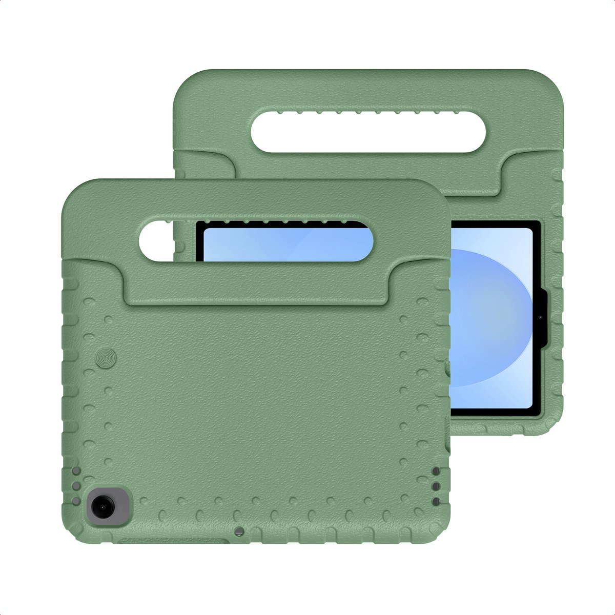 imoshion Tablet Hoes Kinderen - Geschikt voor Samsung Galaxy Tab A11 / A9 8.7 inch - Kidsproof Kinder Hoes - Olive Green
