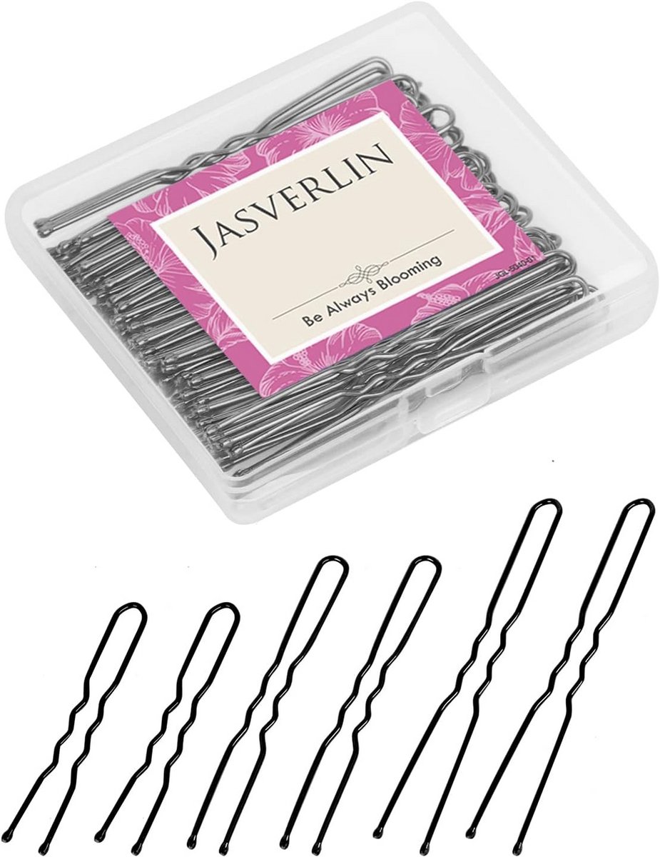 U-vormige haarspelden zwart - Set van 150 stuks voor diverse kapsels en updo's