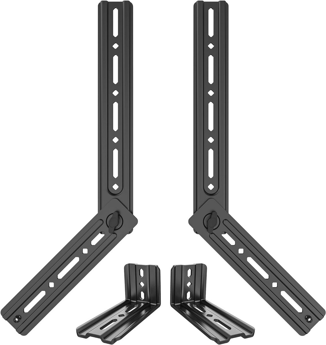 Flexibele Universele Soundbar Houder voor Boven of Onder TV - Montage voor Soundbars tot 6,8 kg met Verlengplaten