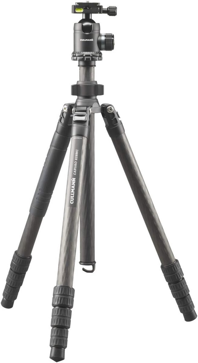 Lichtgewicht Carbon Driepootstatief met Hoofdbelasting van 15 kg (Max. 164,5 cm)