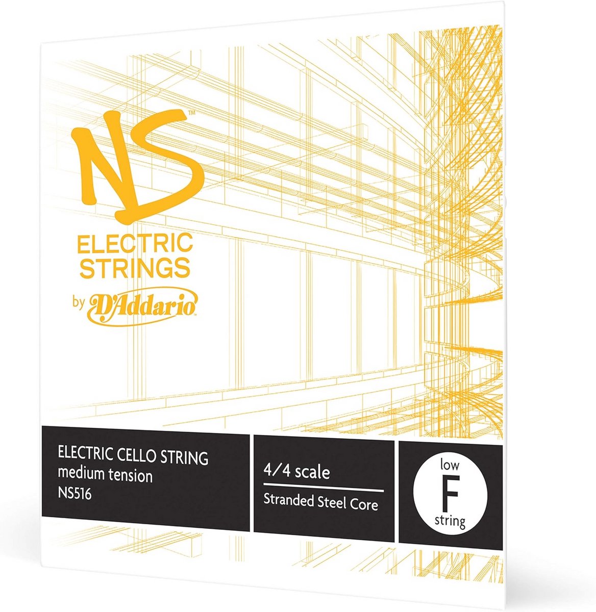 Elektrische Cello Snaren - Low F Enkel Snaar, Meervoudig Gedraaid, Stalen Kern, Medium