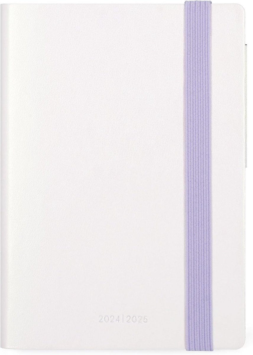 Dagkalender 2024-2025 – 16 maanden, klein dagboek met elastische sluiting, FSC-gecertificeerd papier, 9,5 x 13,5 cm