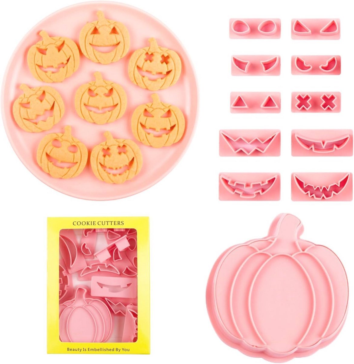 Halloween Koekjesuitsteekvormpjes - 3D Kunststof Voor Feestdecoratie