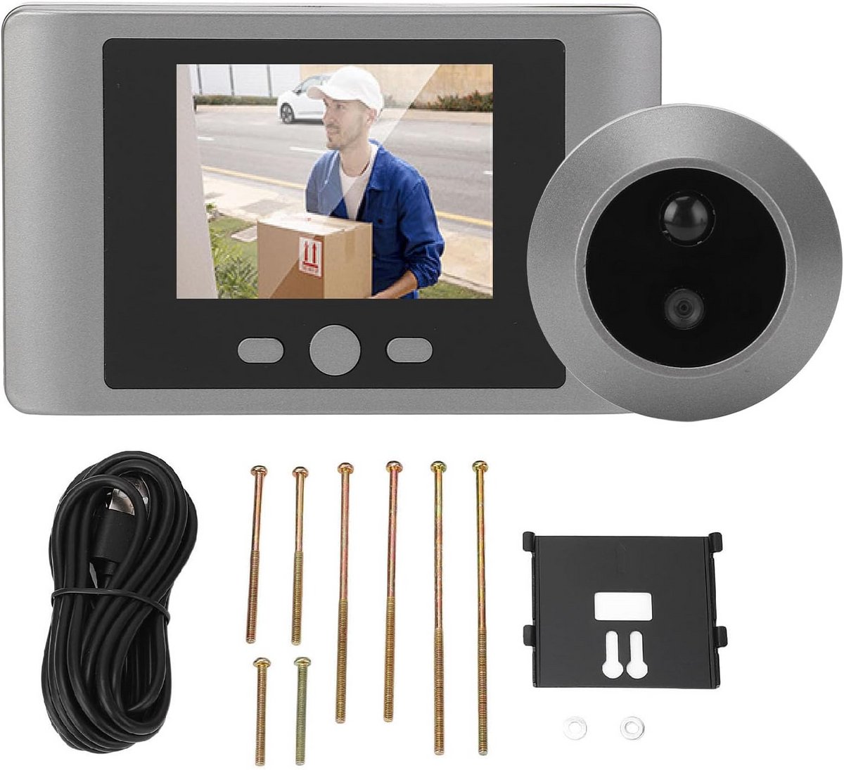 Digitale Deurbel Camera met PIR Bewegingssensor en Nachtzicht - Deurspion met 2.8 Inch LCD Scherm