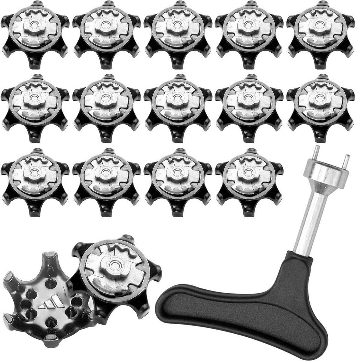 16 Universele Golf Spikes Set met Handige Sleutel - Duurzame TPU Noppen voor Optimale Grip