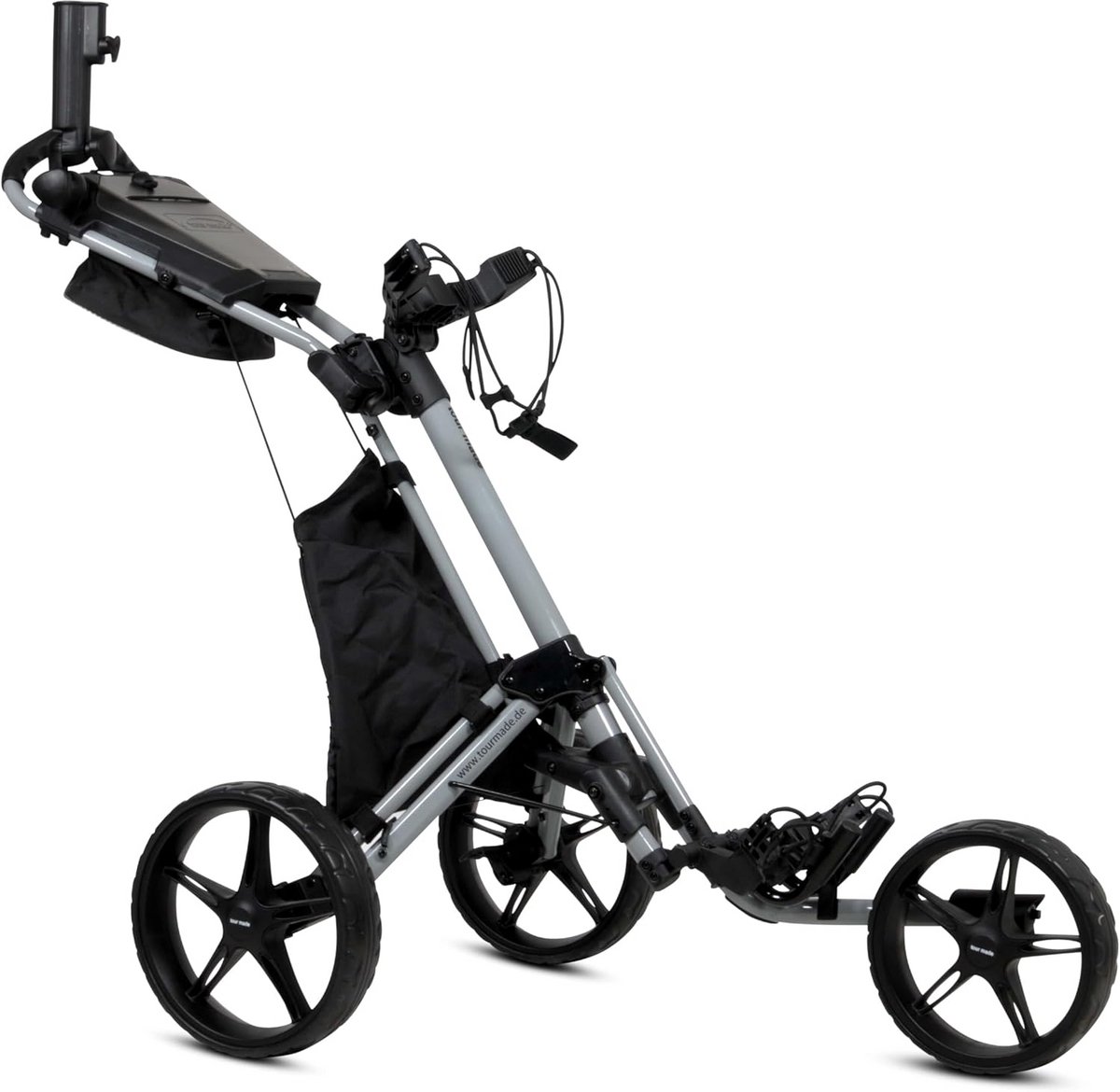 Inklapbare Push Golftrolley met Accessoires - Tot 25 kg Draagvermogen