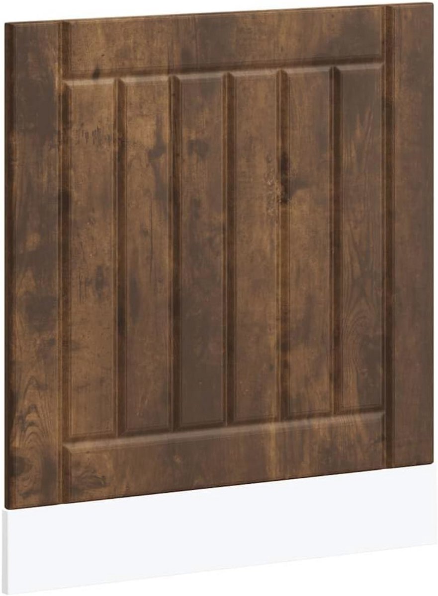 vidaXL Dishwasher panel Lucca processed wood smoked oak