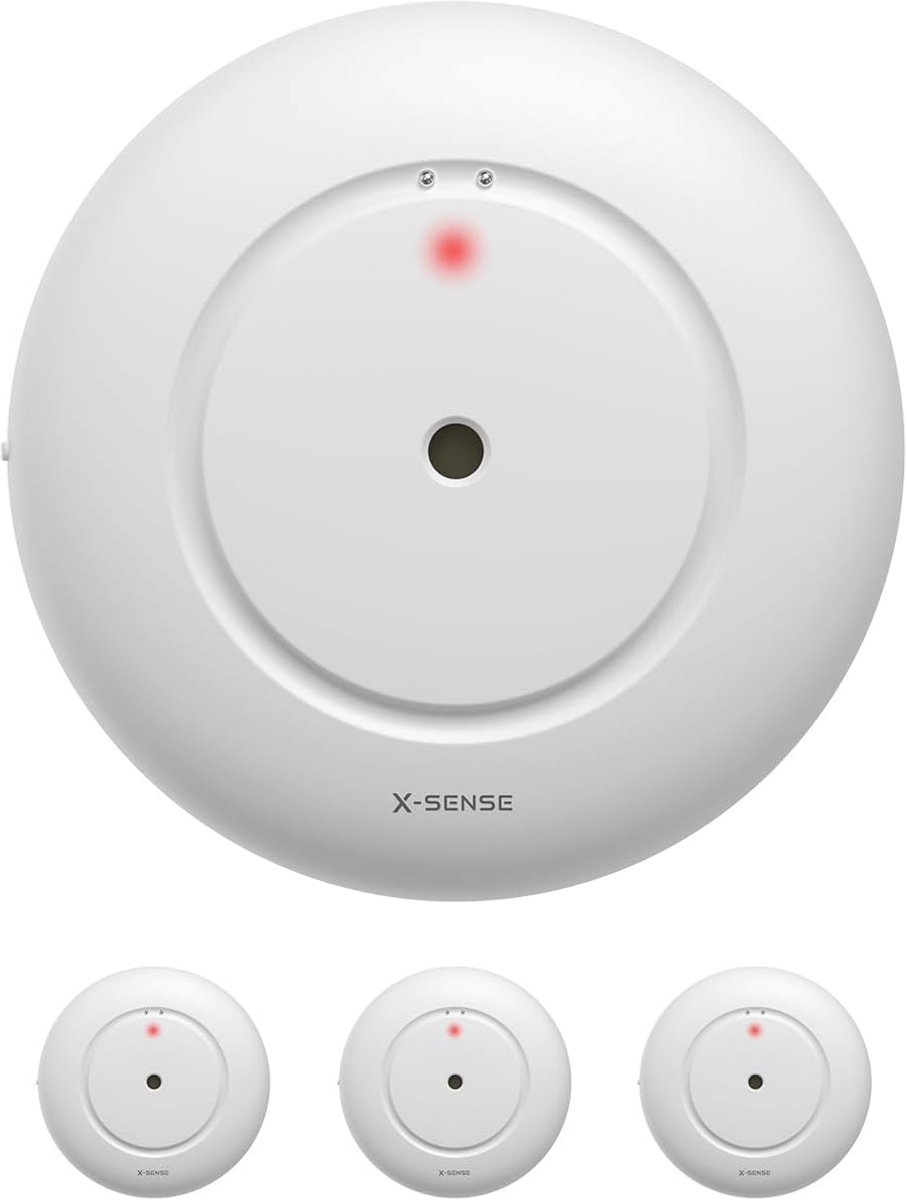 Standalone Watermelder met Batterij - IP66 Mini Waterdetector met 110 dB Alarm voor Keukens, Kelders, Wastafels en Zwembaden