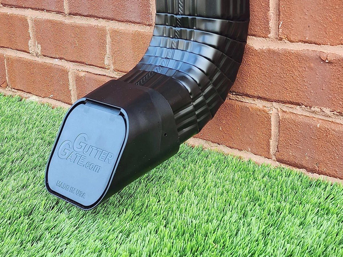 Horizontale Goot Downspout Verlenger 3"x4" Zwart