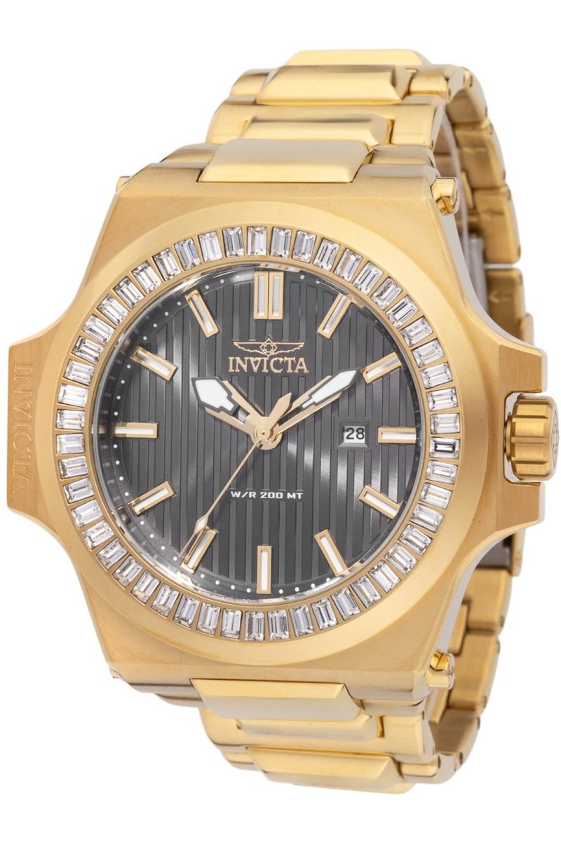 Invicta Akula 49137 Heren Horloge - Waterdicht - Analoog - Quartz Uurwerk - Roestvrij Staal met grijze Wijzerplaat - 58mm