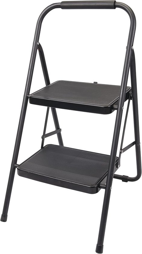 Trap Loop Ladder Opvouwbare 2-traps trapladder met antislip loopvlak en 475 mm hoogte | bol