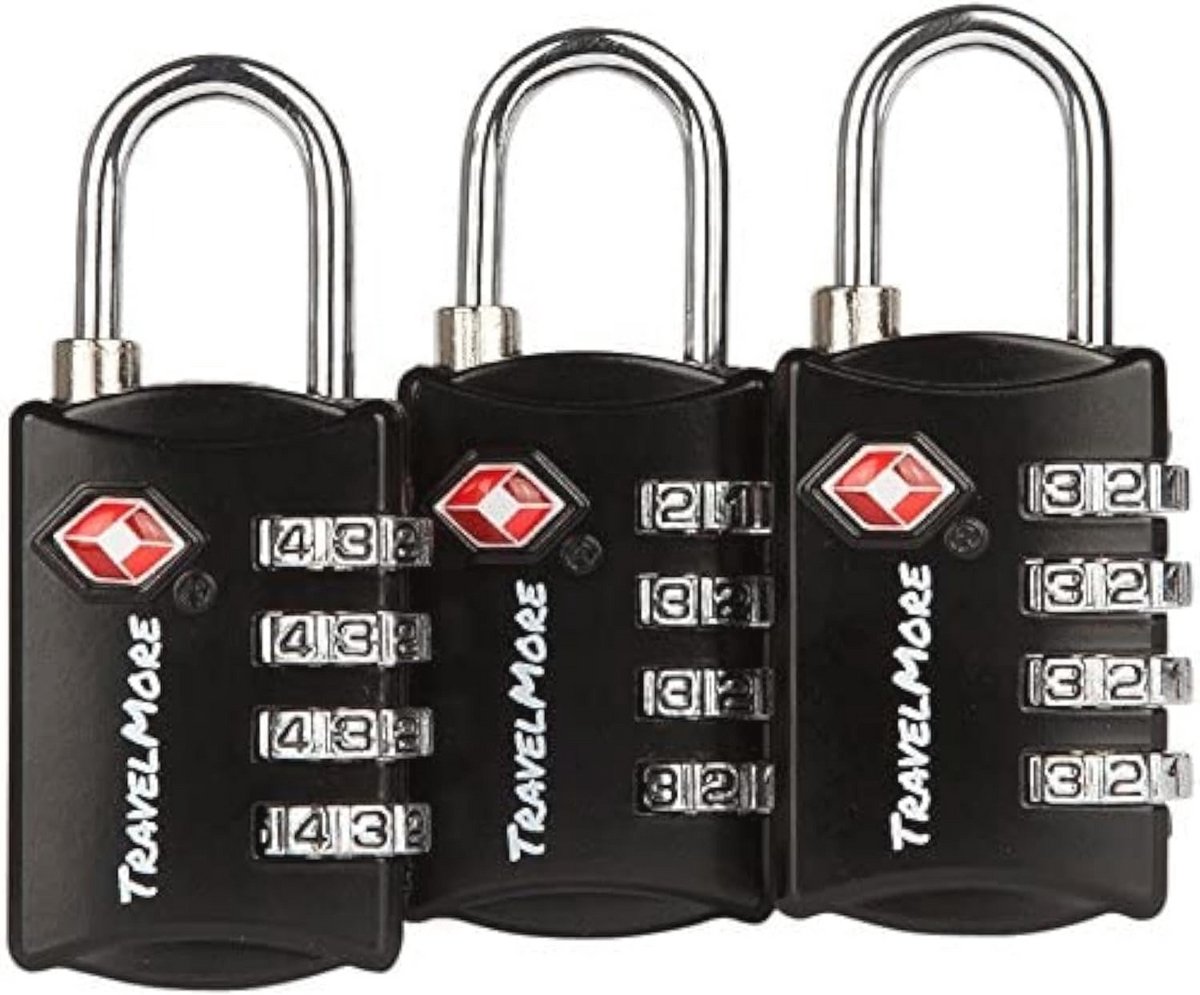 Kofferslot - 4-Cijferig Bagage Slot voor Reizen - Hangslot voor Koffers, Kluisjes, Backpacks en Tassen - Combinatieslot