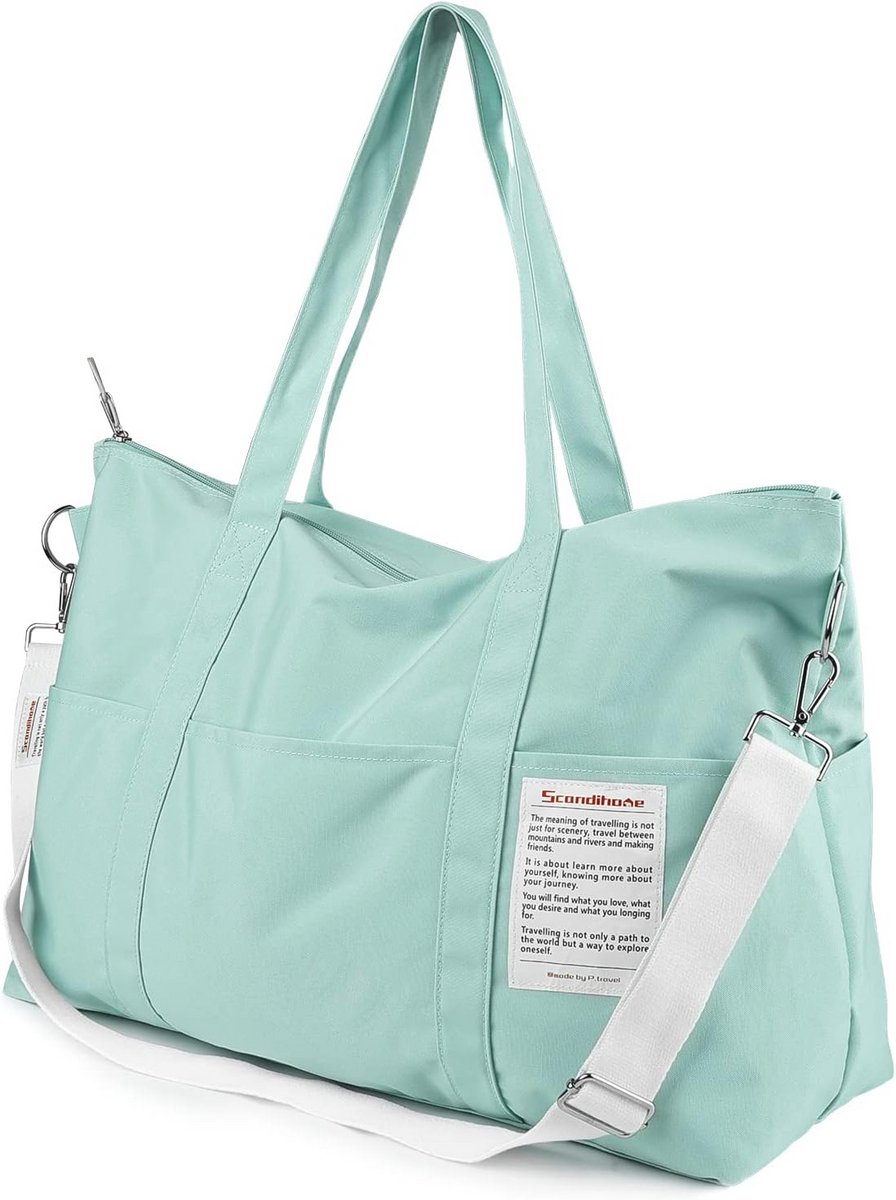 Opvouwbare reistas 55 liter - Waterdichte weekendtas voor sport, fitness en reizen - Blauw