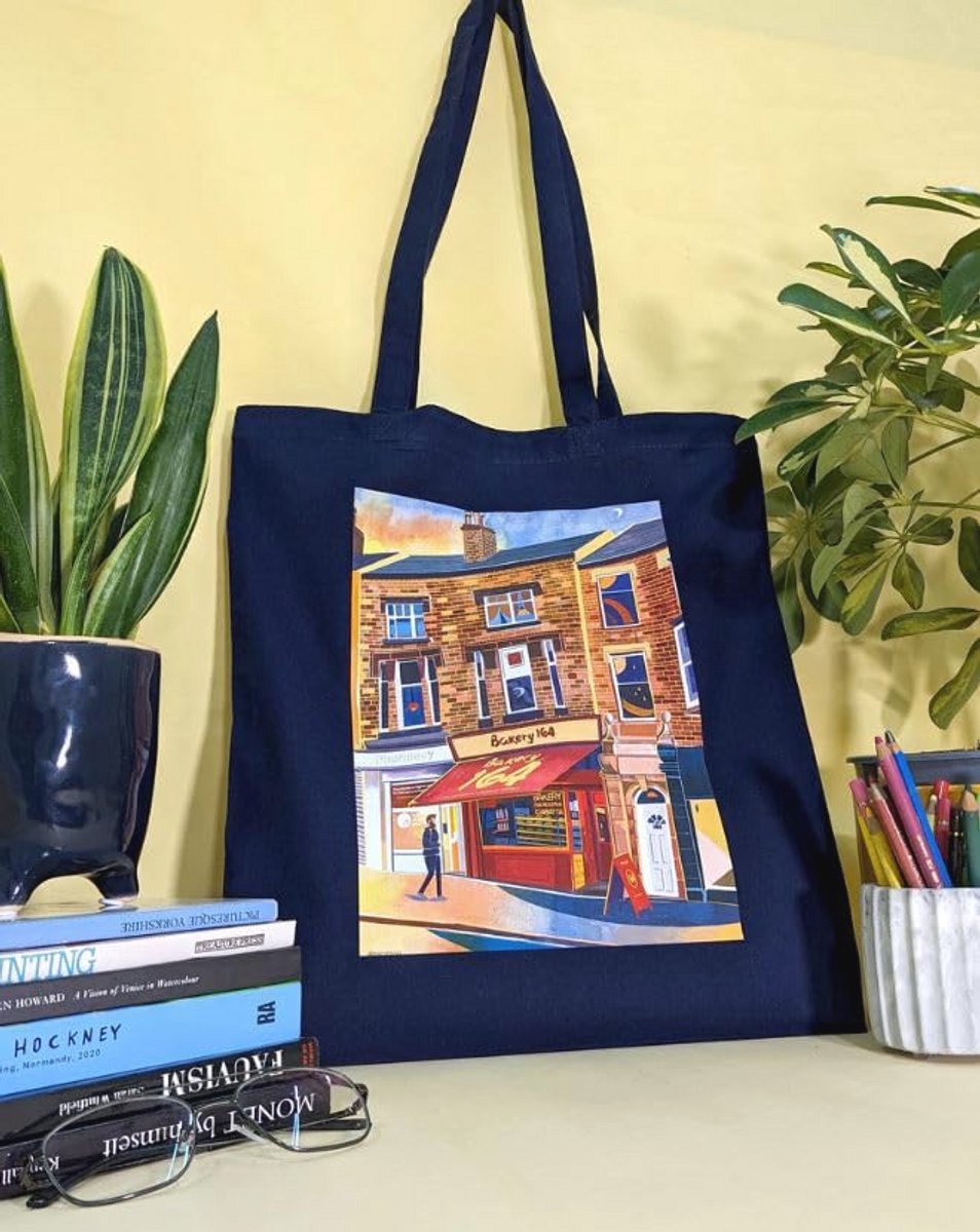 Eco-vriendelijk Katoenen Tote Bag - Herbruikbare Tas met Lange Handvatten