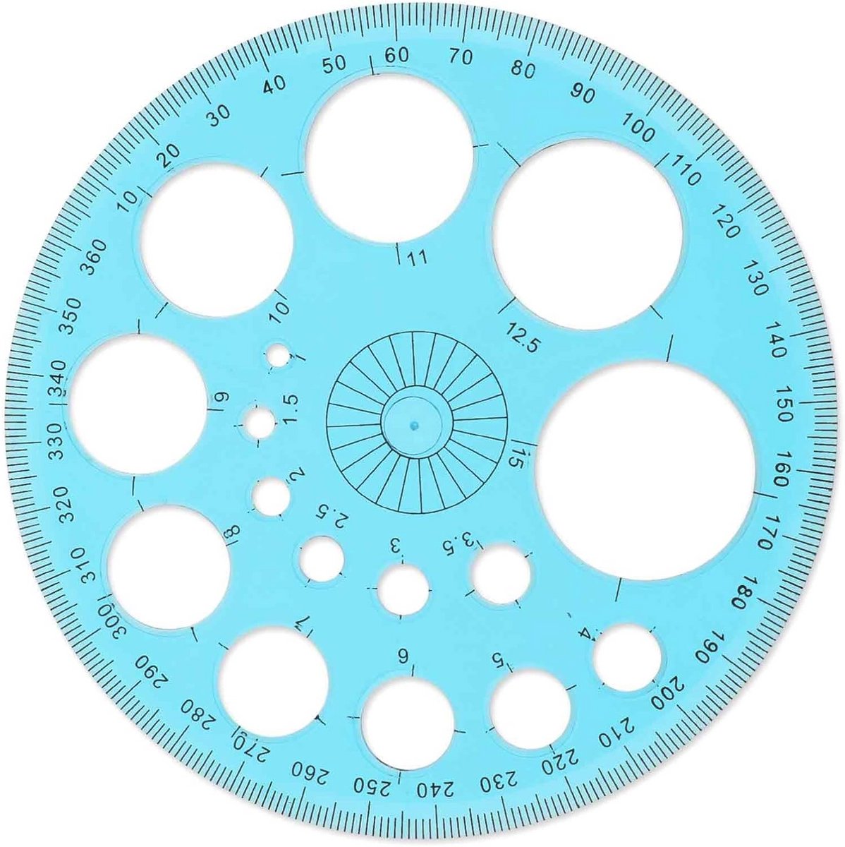 Cirkelsjabloon voor Technisch Tekenen en Ontwerpen - Ronde Liniaal en Meetinstruments