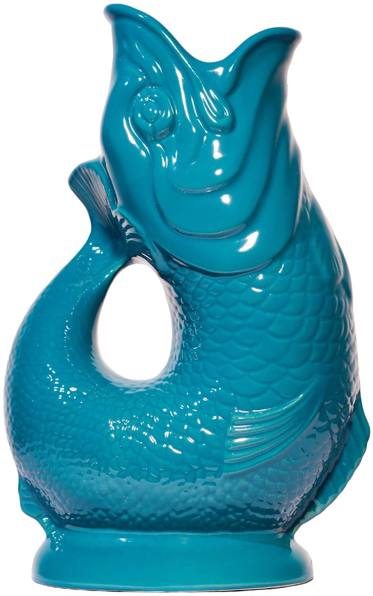 Gluckigluck waterkaraf met 'glug-glug'-geluid 1,2 l XL blauwgroen