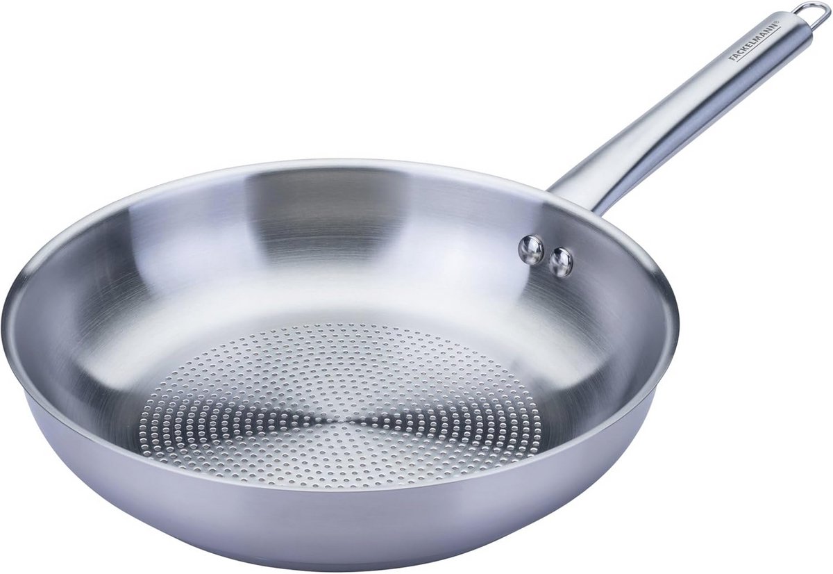 Ovale Koekenpan Ø 24 cm van RVS – Hittebestendig tot +230 °C, Geschikt voor Alle Fornuizen incl. Inductie