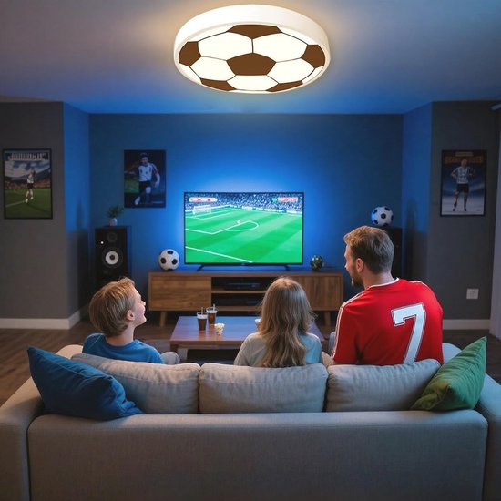 Dimbare Voetbal Plafondlamp voor Kinderen - 48W LED Verlichting met Afstandsbediening, Ø40 cm — afbeelding 3