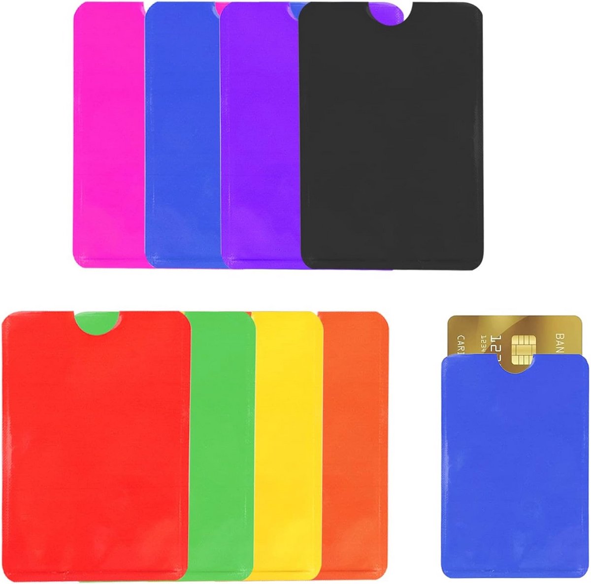 RFID-blokkerende kaarthouders voor ID-kaarten en creditcards - Set van 8 kleuren