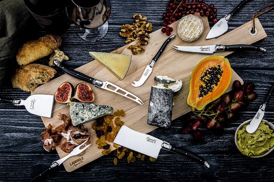 Ensemble de couteaux à fromage Laguiole Style de Vie Premium Line - 8 pièces - avec étagère