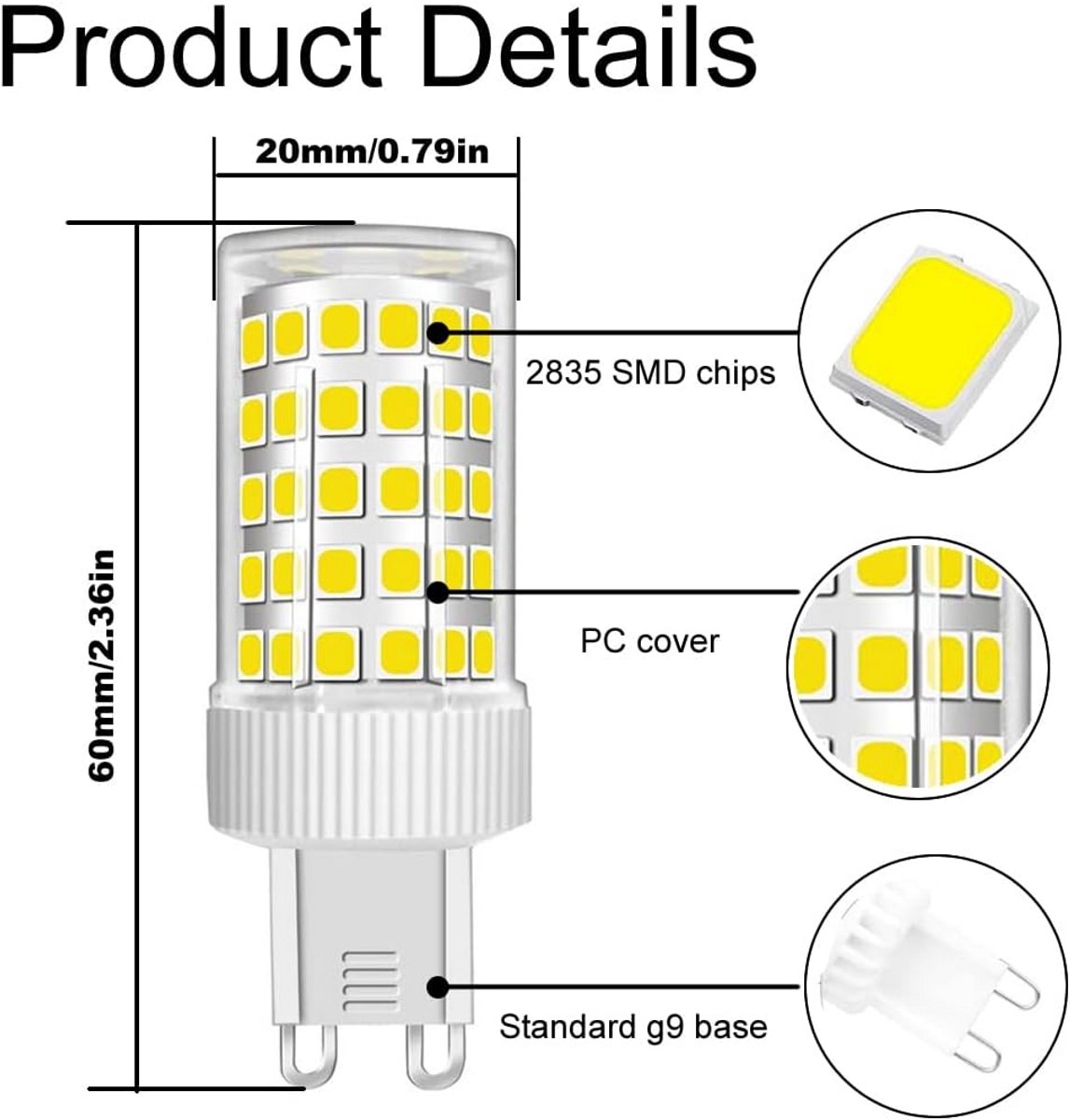 10W G9 LED Lampen 1000 Lumen - 100W Halogeen Vervanger - Koud Wit 6000K - Niet Dimbaar