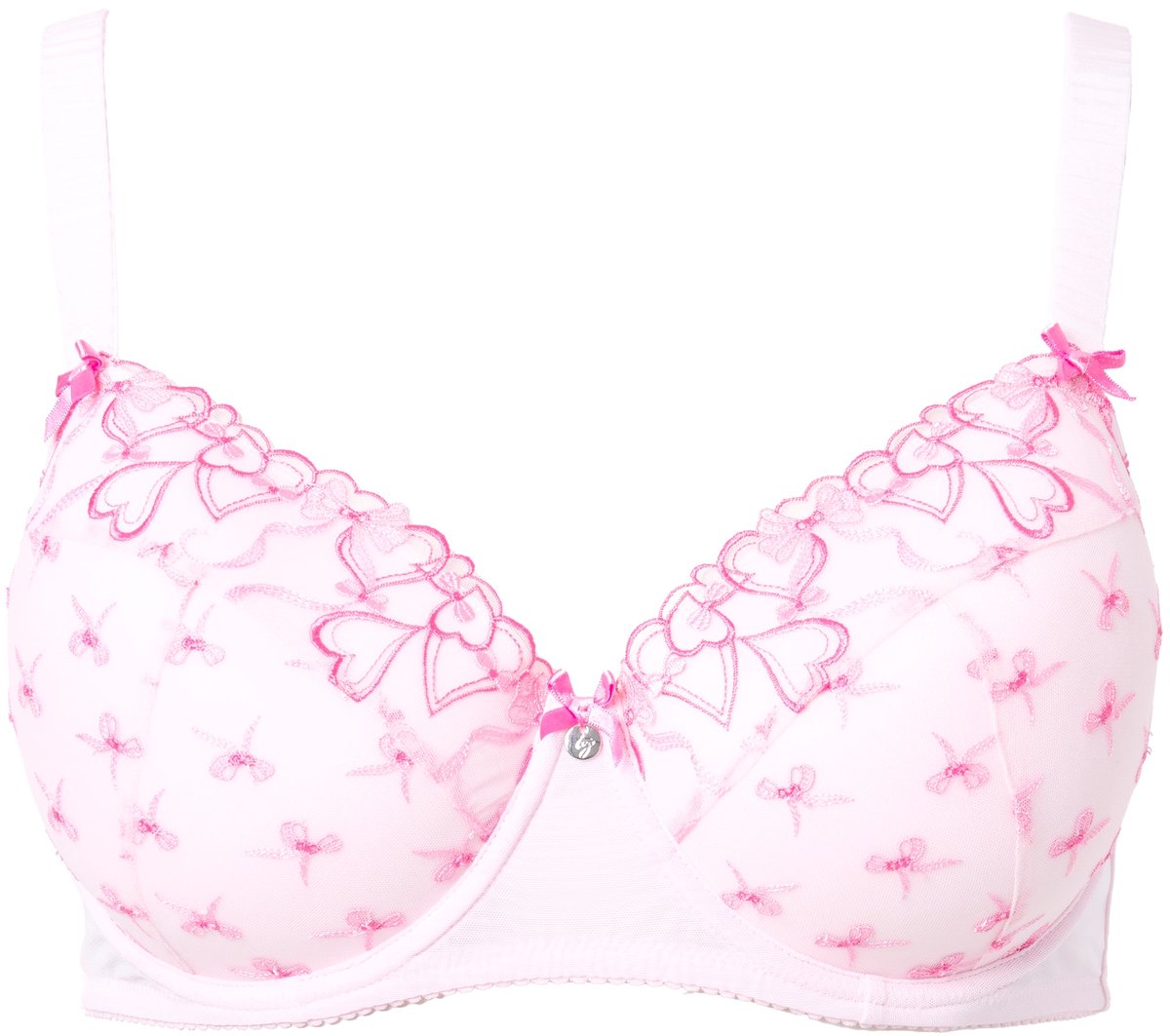 TruYou - Dames - TruYou beugelbeha zachte cups sierlinten - Babyroze - Maat 110B