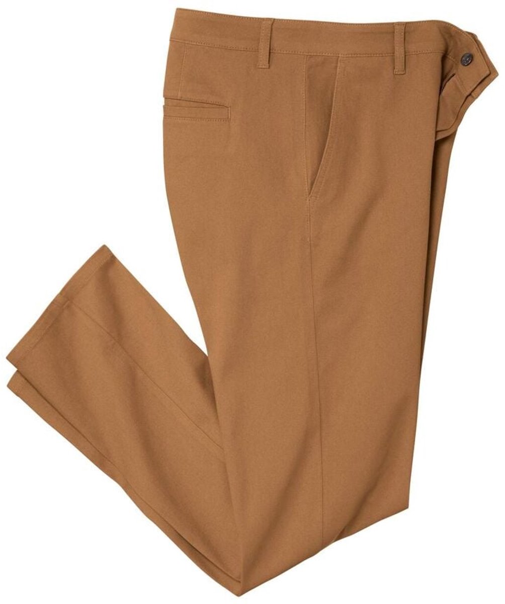 ATLAS FOR MEN - Camel chino met stretch - Heren - Verkrijgbaar in grote maten - W48