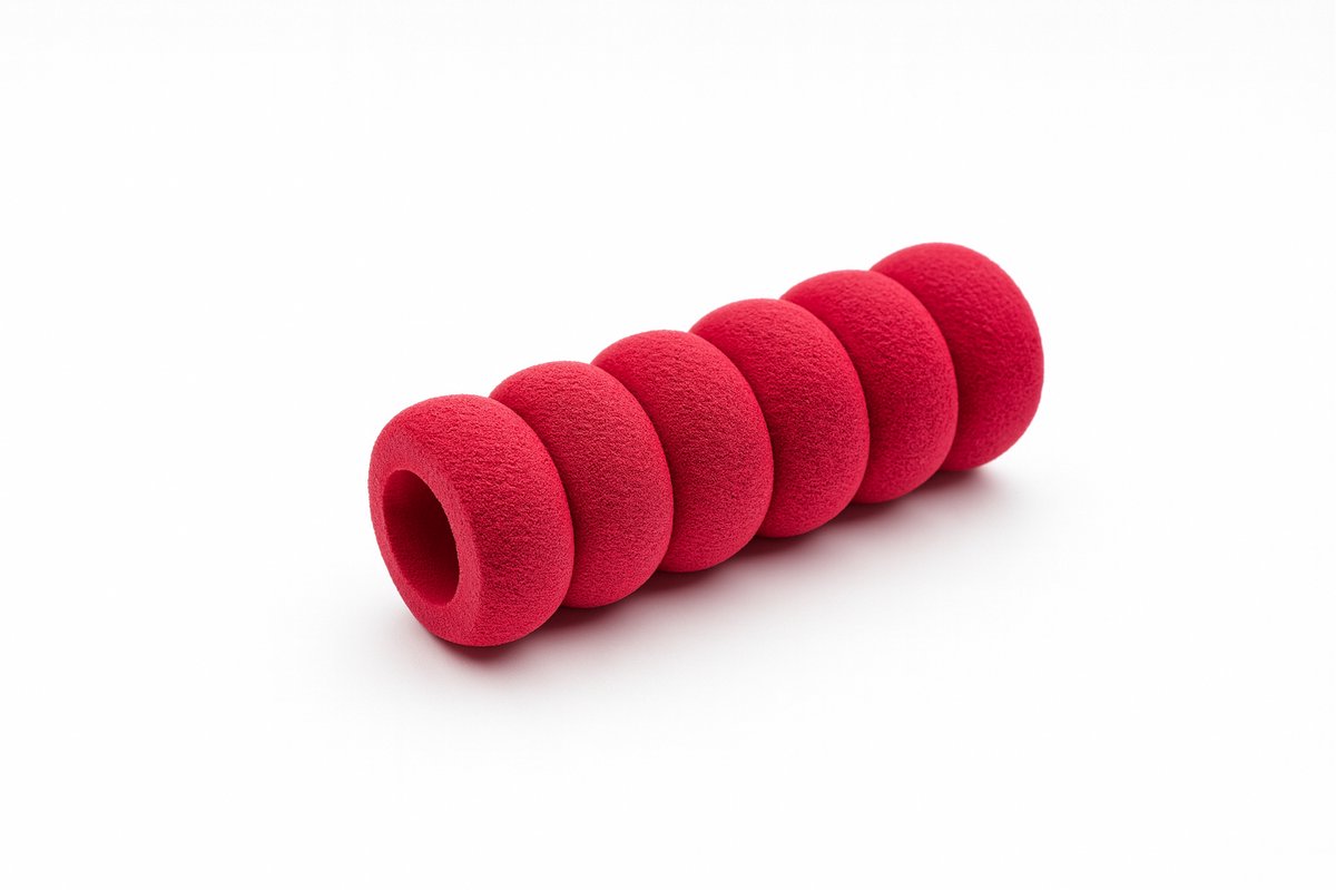 De Geribbelde Grip - Schuim - Rood