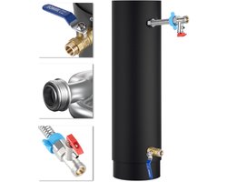 Pijp van een kachel Kachelpijp Ø12 cm met verwarmingsspiraal voor warmwaterproductie – Ideaal voor houtkachels